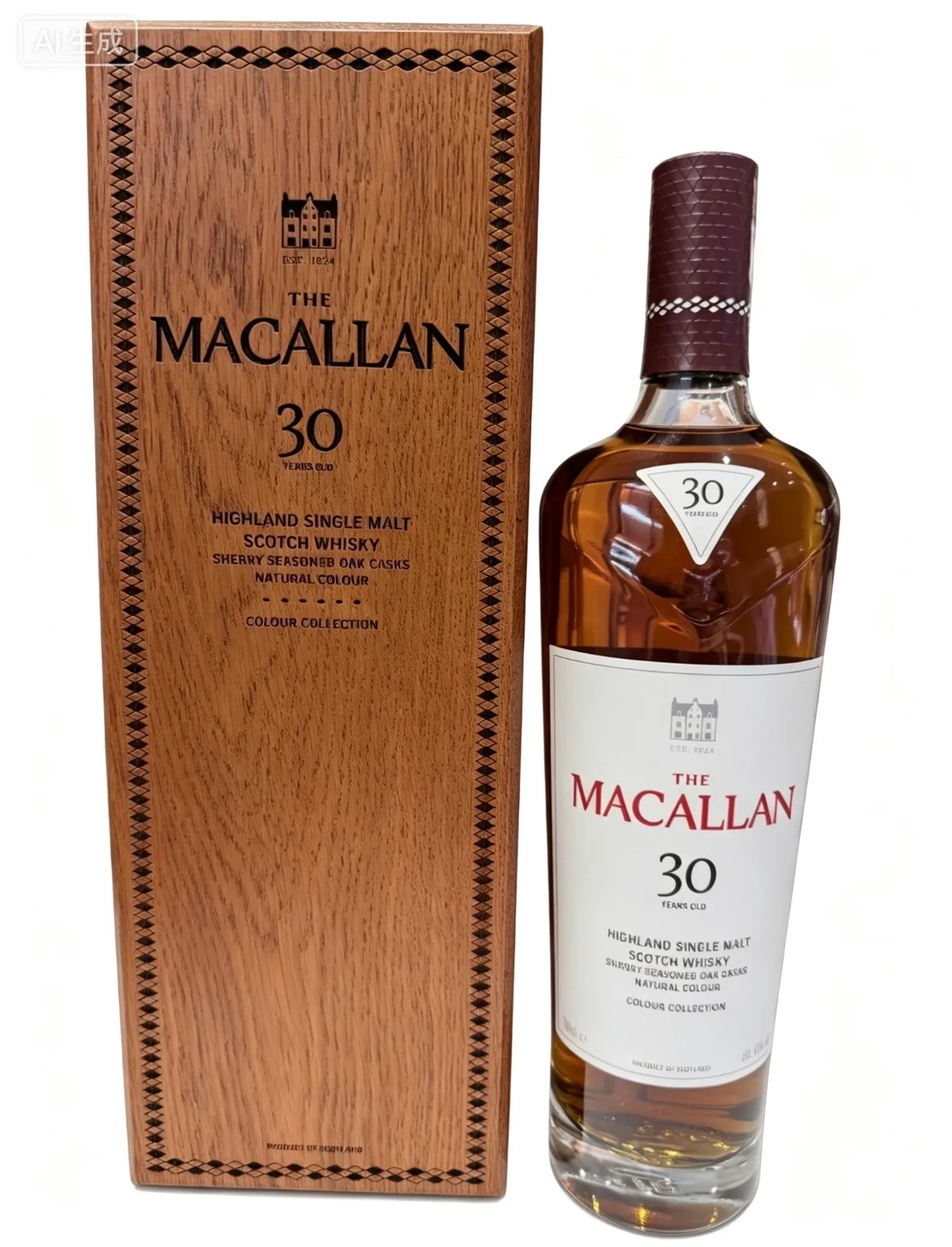 麥卡倫30年臻彩系列MACALLAN蘇格蘭單一麥芽威士忌原裝進口雪莉